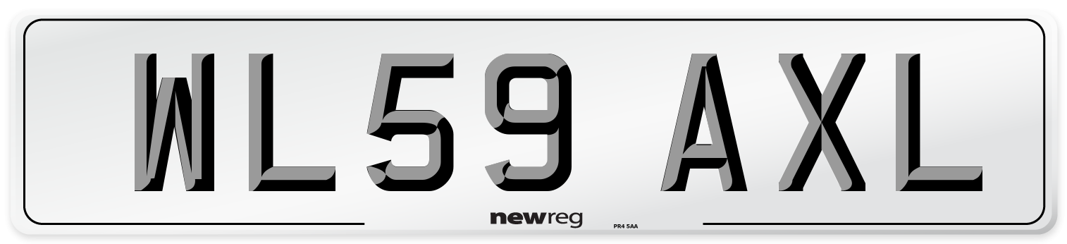 WL59 AXL Number Plate from New Reg